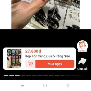 Kẹp 5 răng đính đá cao cấp