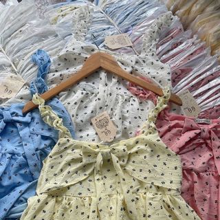 ÁO BÍ 2 DÂY KATE ĐŨI PASTEL SIÊU XINH