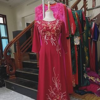 Áo Dài 4 tà Dự Tiệc-Ngồi Sui mẫu mới lên
