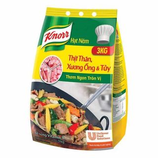 Hạt Nêm Thịt thăn, Xương ống, Tủy KNORR gói 3 kg Thùng 4 gói