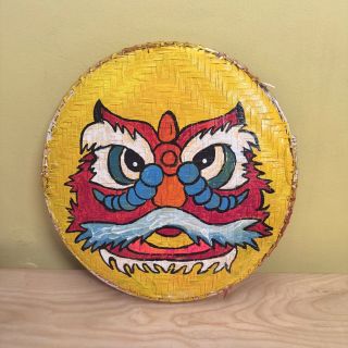 Mẹt tre vẽ tay trang trí trung thu, trang trí Tết