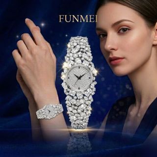 ĐỒNG HỒ NỮ CHÍNH NGẠCH FUNMEI F2173 ĐÍNH ĐÁ CZ FULLBOX HOÁ ĐƠN