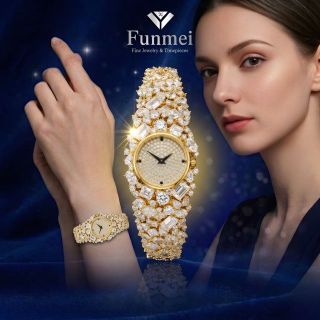 ĐỒNG HỒ NỮ CHÍNH NGẠCH FUNMEI F2173 ĐÍNH ĐÁ CZ FULLBOX HOÁ ĐƠN