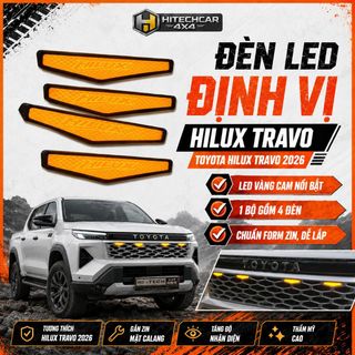Đèn LED Định Vị Mặt CaLang Hilux Travo 2026 HitechCar4x4 Bộ 4 Đèn Vàng Cam Chuẩn Form Zin Cao Cấp