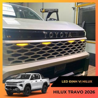 Đèn LED Định Vị Mặt CaLang Hilux Travo 2026 HitechCar4x4 Bộ 4 Đèn Vàng Cam Chuẩn Form Zin Cao Cấp