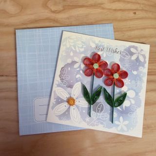 Thiệp giấy xoắn quilling 10cmx10cm