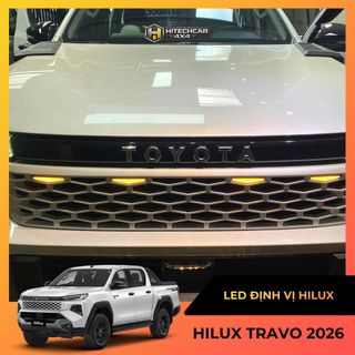 Đèn LED Định Vị Mặt CaLang Hilux Travo 2026 HitechCar4x4 Bộ 4 Đèn Vàng Cam Chuẩn Form Zin Cao Cấp