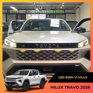 Đèn LED Định Vị Mặt CaLang Hilux Travo 2026 HitechCar4x4 Bộ 4 Đèn Vàng Cam Chuẩn Form Zin Cao Cấp