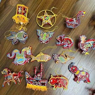 Đèn trung thu kiếng mini hình thú cá, thỏ, gà