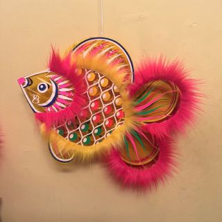 Lồng đèn trung thu giấy kiếng truyền thống trang trí lông cỡ 40cm