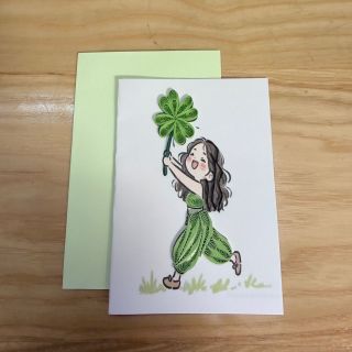 Thiệp giấy xoắn quilling 8.5cmx12cm