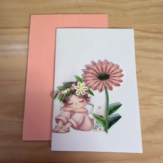 Thiệp giấy xoắn quilling 8.5cmx12cm