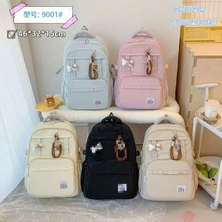 🎒 BALO A9001 KÈM DÂY TREO CUTE – SIÊU XINH CHO HỌC SINH, SINH VIÊN