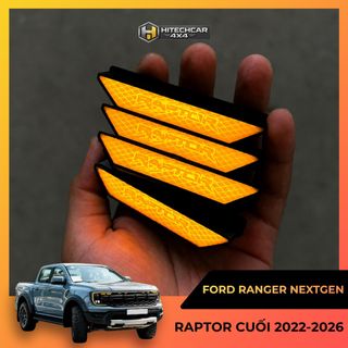 Đèn LED Định Vị Mặt CaLang Ford Ranger Nextgen Raptor Cuối 2022-2026 HitechCar4x4 Gắn Zin 4 Đèn Vàng