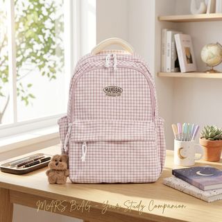 🧸 BALO A6106 – THIẾT KẾ CARO PASTEL SIÊU ĐẸP, ĐI HỌC HAY ĐI CHƠI ĐỀU HỢP!