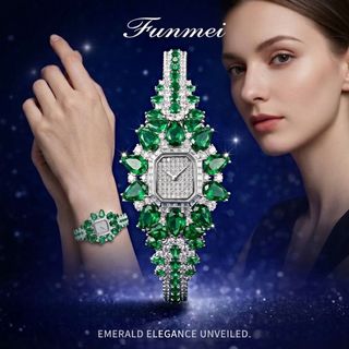 ĐỒNG HỒ NỮ CHÍNH NGẠCH FUNMEI F2174 MẶT VUÔNG ĐÍNH CZ FULLBOX HOÁ ĐƠN