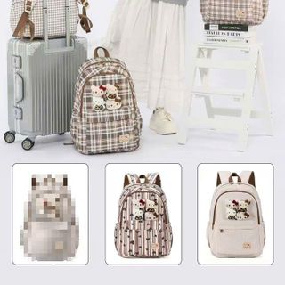 🎒 BALO A1018 – HỌA TIẾT CARO GẤU HOT TREND, ĐEO LÊN LÀ XINH!