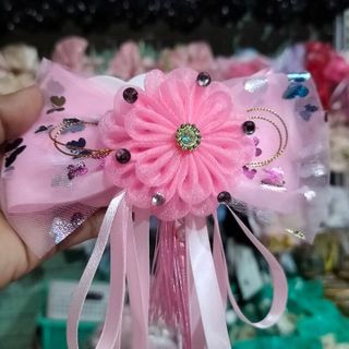 Kẹp tóc nơ hoa tua rua đẹp dễ thương