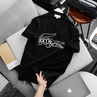 T-shirt La.cos.te baáic  Chất áo cotton 4c mềm mịn, mát lạnh. Bo cổ đồng màu mềm mại. Logo in .