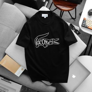 T-shirt La.cos.te baáic  Chất áo cotton 4c mềm mịn, mát lạnh. Bo cổ đồng màu mềm mại. Logo in .