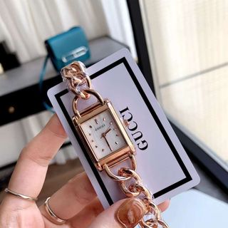 SĂN SALE MÙA HÈ ĐỒNG HỒ NỮ THỜI TRANG GUCHY MẶT TRÒN DÂY LẮC VÀNG