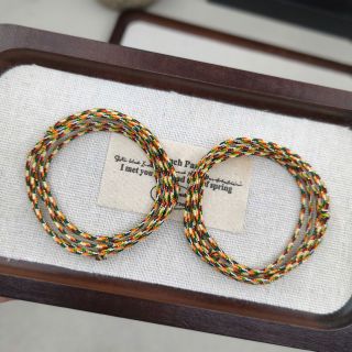 Vòng tay Ngũ Sắc Vàng Kim 1.5 mm quấn 5 vòng Nam Nữ Freesize, Vòng tay Phong Thủy bán đủ size, đủ màu