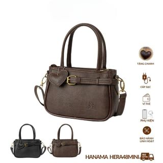 🤎 TÚI XÁCH NỮ WHERA48 MINI DA PU CAO CẤP, TẶNG KÈM CHARM TIM CỰC XINH