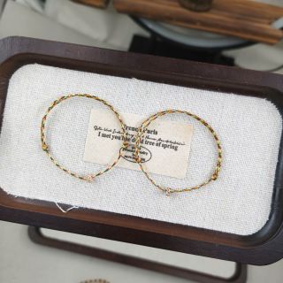 Vòng tay Ngũ Sắc Vàng Kim 1.0 mm phối 1 hạt bồ đề 3x5 mm size Trẻ Em, Vòng tay Phong Thủy bán đủ size, đủ màu