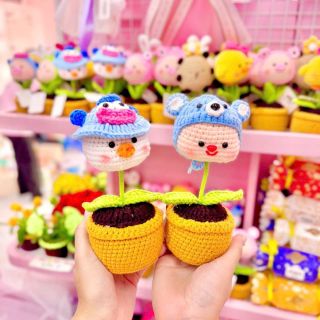 **CHẬU HOA LEN MINI SIÊU CƯNG**