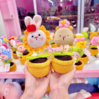 **CHẬU HOA LEN MINI SIÊU CƯNG**