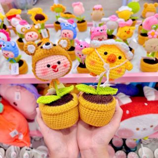 **CHẬU HOA LEN MINI SIÊU CƯNG**