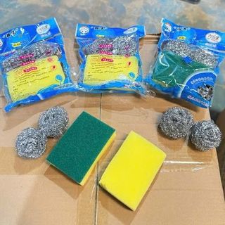 bộ 2 miếng cọ xoong kèm mút CT17