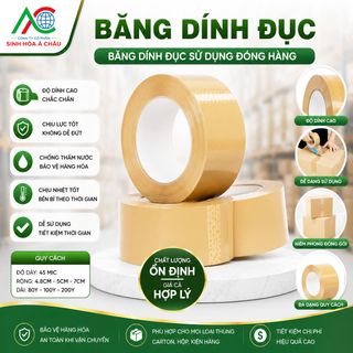 Băng keo trong đục đóng thùng carton 1kg 2kg siêu dính chống bục giá sỉ nhà máy Xốp Nổ Á Châu