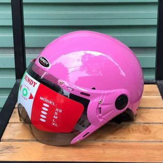 Mũ nón bảo hiểm nửa đầu 1/2 có kính nam nữ trơn Helmet