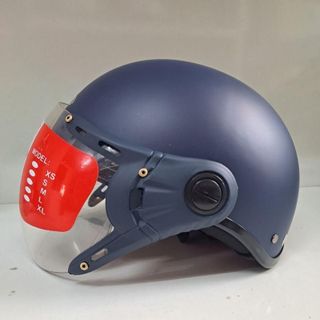 Mũ nón bảo hiểm nửa đầu 1/2 có kính nam nữ trơn Helmet