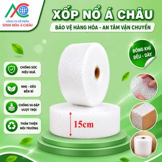 Cuộn xốp hơi mini bọc mỹ phẩm nước hoa 15cm x 100m - Màng bong bóng khí chống sốc giá sỉ tận gốc tại kho
