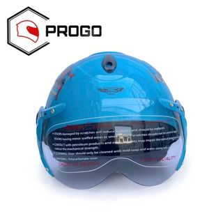 Mũ bảo hiểm trẻ em BKtec BK14 nửa đầu có kính cho bé 5–10 tuổi freesize 52–56cm