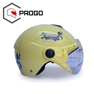 Mũ bảo hiểm trẻ em BKtec BK14 nửa đầu có kính cho bé 5–10 tuổi freesize 52–56cm