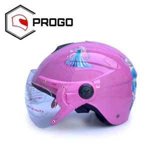 Mũ bảo hiểm trẻ em BKtec BK14 nửa đầu có kính cho bé 5–10 tuổi freesize 52–56cm