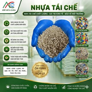 Hạt nhựa tái chế (tái sinh) chất lượng cao tối ưu chi phí sản xuất sỉ tận gốc Xốp Nổ Á Châu