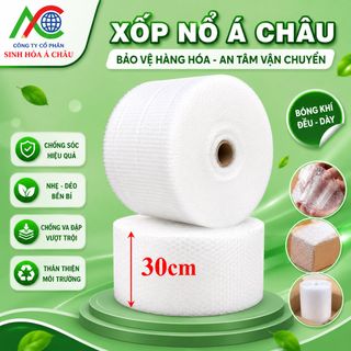 Cuộn xốp hơi chống sốc bọc hàng khổ 30cm x 100m - Màng bong bóng khí giá sỉ nhà máy Xốp Nổ Á Châu