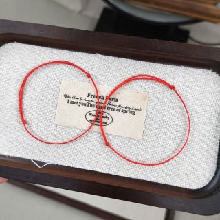 Vòng tay trơn Đỏ tươi dây Cotton 0.8mm Freesize Tay, Chân. Vòng tay Phong Thủy bán đủ size, đủ màu