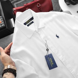 LINEN POLO TAY DÀI.  Chất linen.