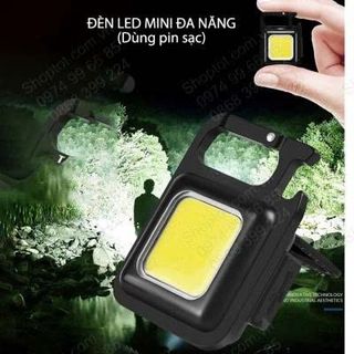 ĐÈN PIN MÓC KHOÁ COB MINI SẠC USB ĐA NĂNG
