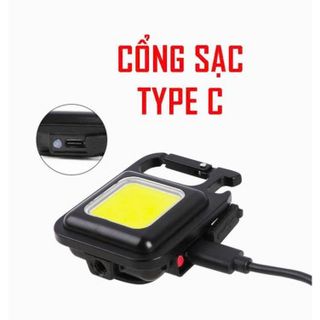 ĐÈN PIN MÓC KHOÁ COB MINI SẠC USB ĐA NĂNG