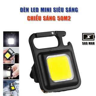 ĐÈN PIN MÓC KHOÁ COB MINI SẠC USB ĐA NĂNG