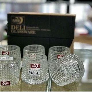 BỘ 6 LY THUỶ TINH WHISKY DELI KB148-A-B-C-D (T8)