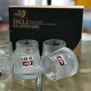 BỘ 6 LY THUỶ TINH WHISKY DELI KB148-A-B-C-D (T8)