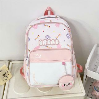 🎒 BALO THỜI TRANG A0532 – HOT TREND HỌA TIẾT BREAD SIÊU ĐÁNG YÊU!
