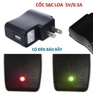 CỐC SẠC 5V 1A CỔNG USB CÓ ĐÈN BÁO SẠC
